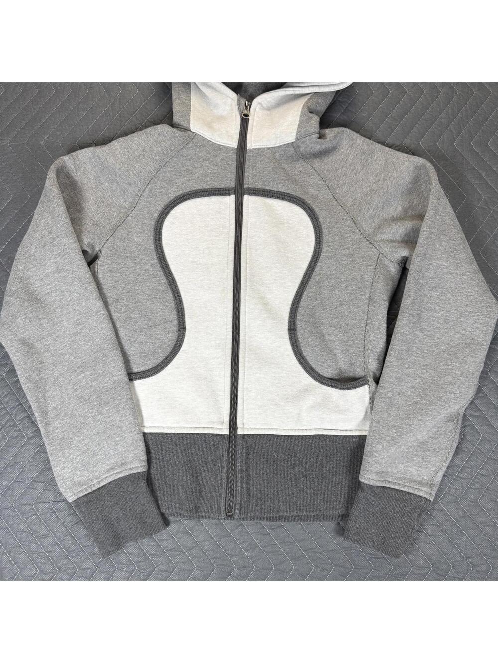 Lululemon Scuba Full Zip Hoodie Grey Size 6 - Picture 3 of 6